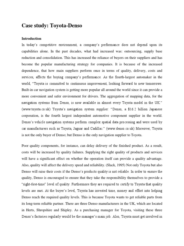 operations management case study toyota toyota operations management case study pdf